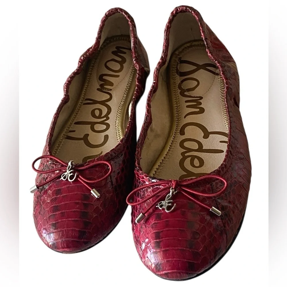 Sam Edelman Snakeskin Flexible Ballet FELICIA 1/4” Flat Heel Women’s Size 6M